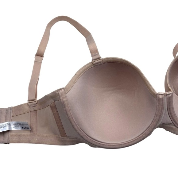 WACOAL STYLE 854119 NUDE RED CARPET ADJUSTABLE STRAPLESS BRA 34G - Picture 9 of 12